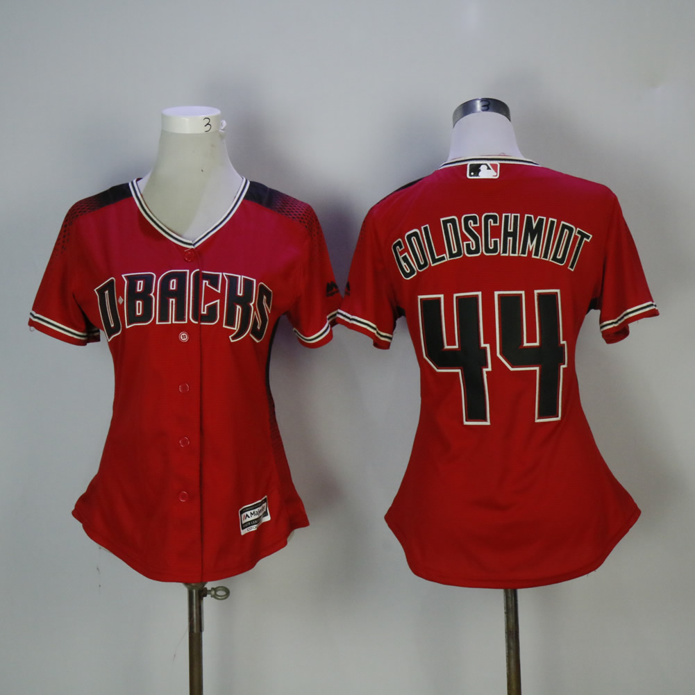 Women Arizona Diamondback 44 Goldschmidt Red MLB Jerseys